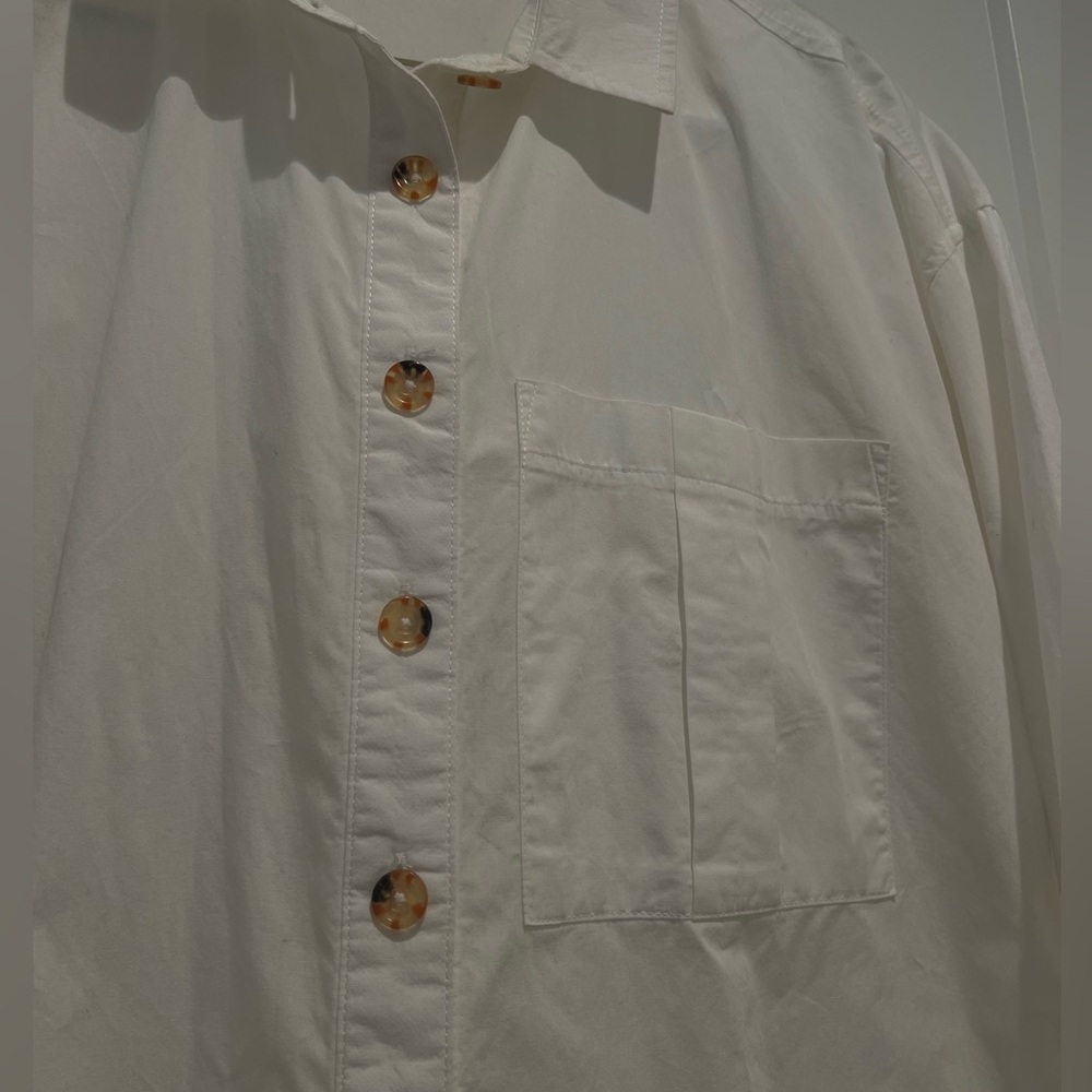 Back Beat Co. White Button Down Shirt - 100% Organic Cotton - Picture 2 of 6